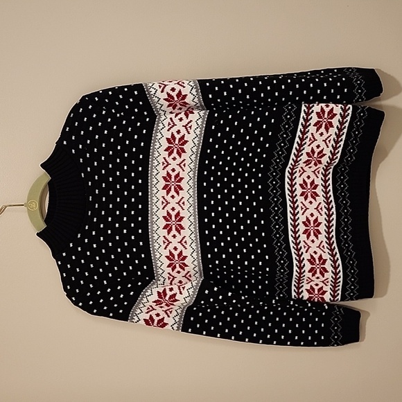 Vintage Sweater Exchange Fair Isle Mock Turtleneck Sweater 80s 90s size Small - Picture 1 of 5